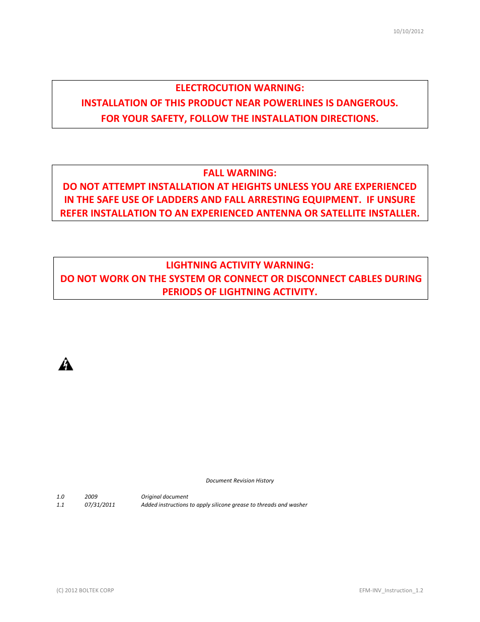 Boltek EFM-INV3 User Manual | Page 2 / 10