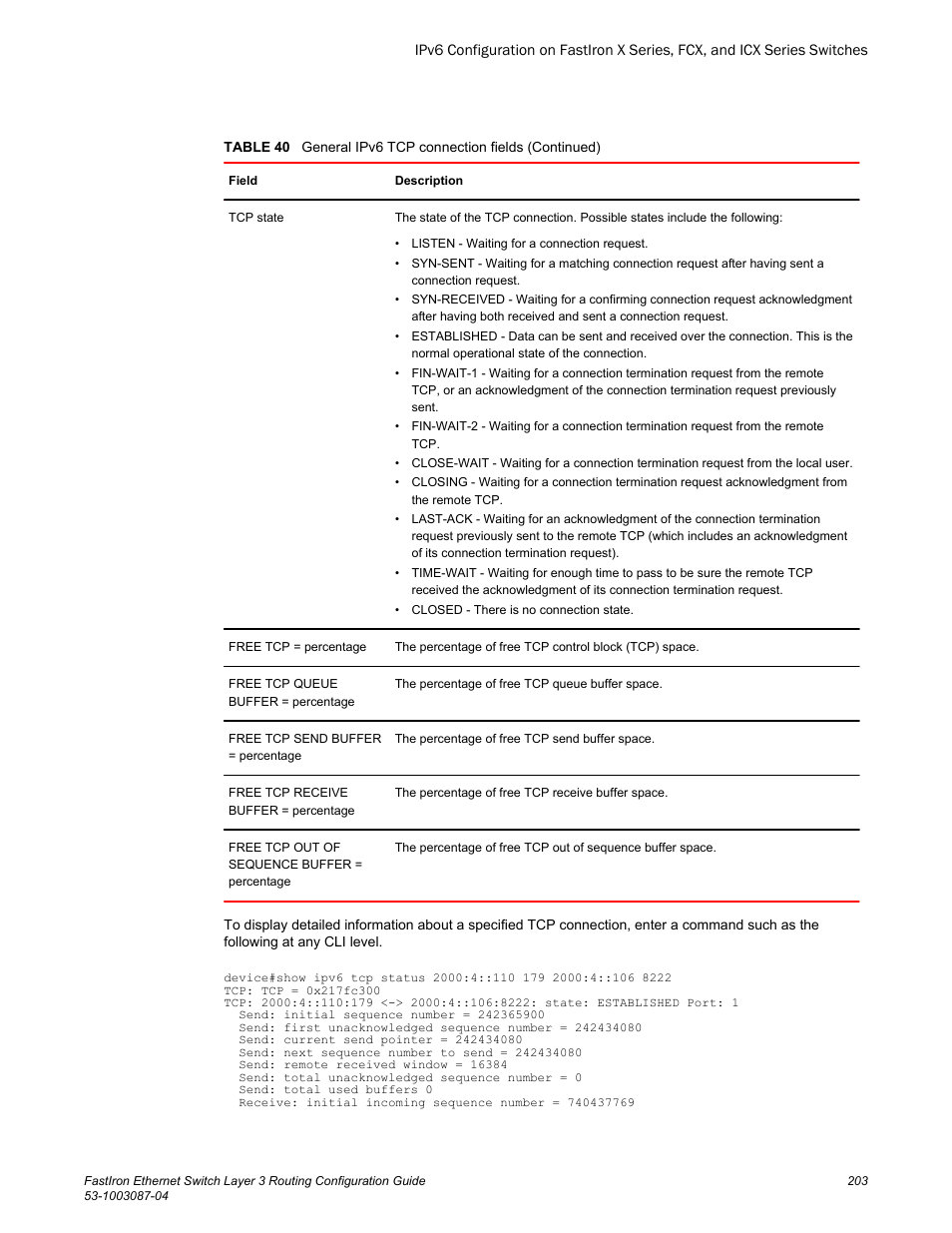 Brocade FastIron Ethernet Switch Layer 3 Routing Configuration Guide User Manual | Page 203 / 672