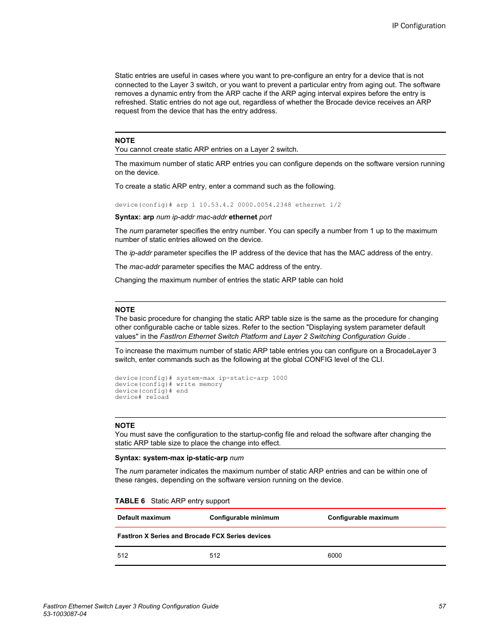 Brocade FastIron Ethernet Switch Layer 3 Routing Configuration Guide User Manual | Page 57 / 672