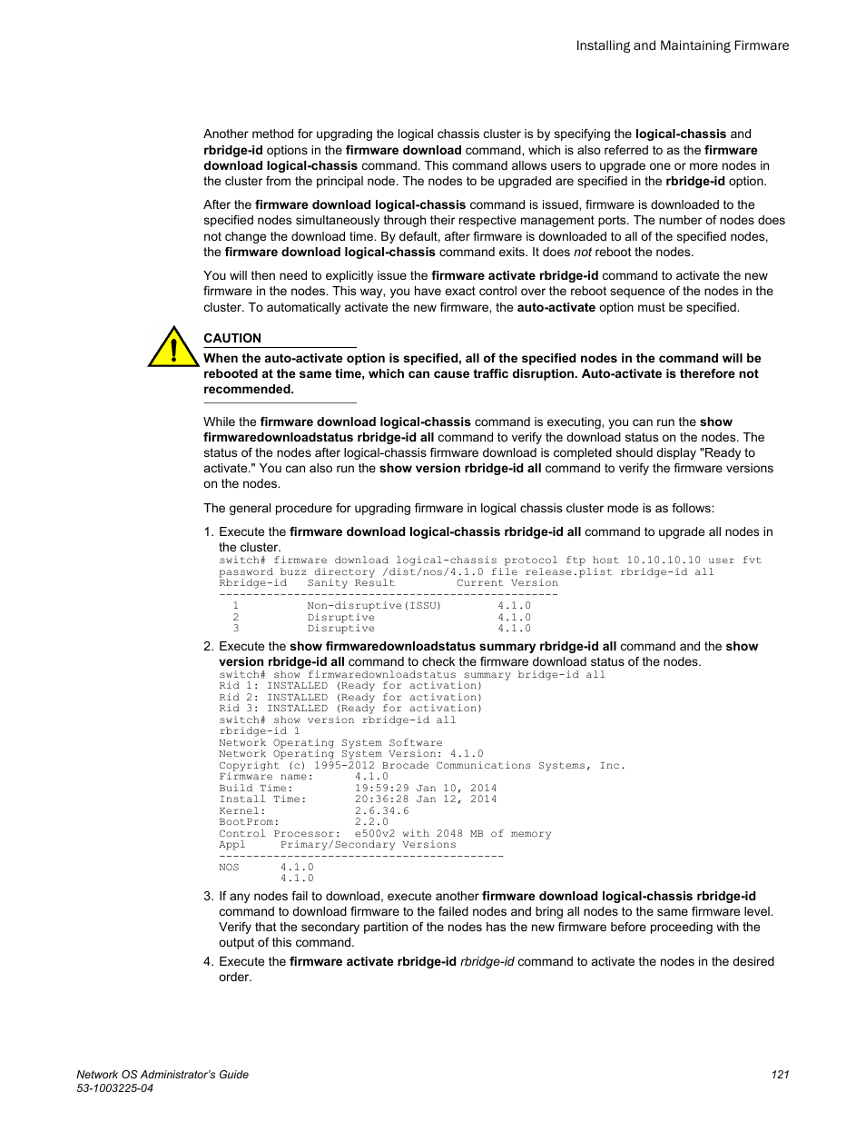 Brocade Network OS Administrator’s Guide v4.1.1 User Manual | Page 121 / 748