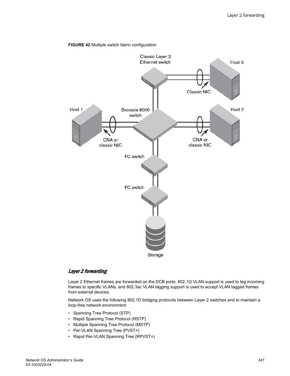 Layer 2 forwarding | Brocade Network OS Administrator’s Guide v4.1.1 User Manual | Page 341 / 748