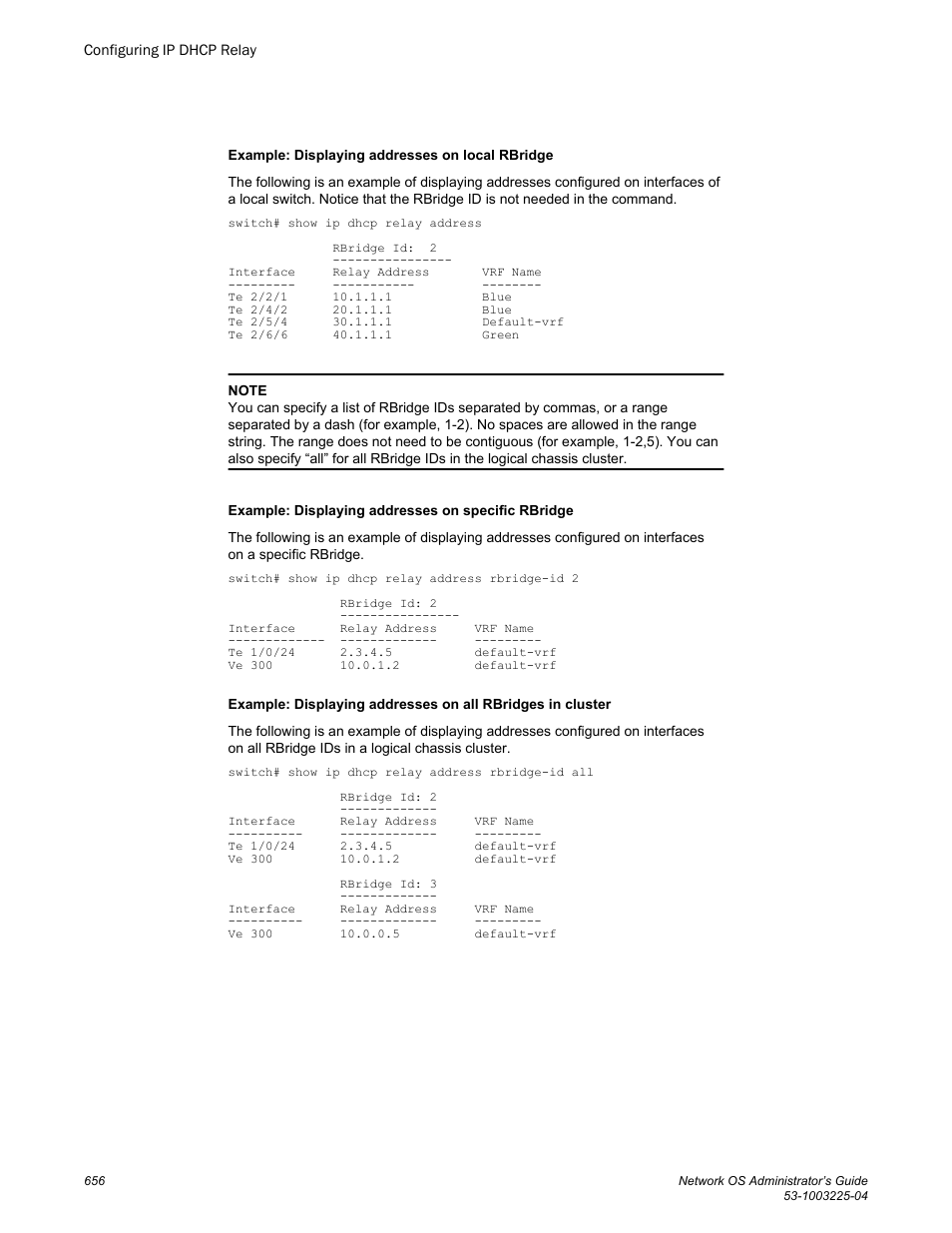 Brocade Network OS Administrator’s Guide v4.1.1 User Manual | Page 656 / 748