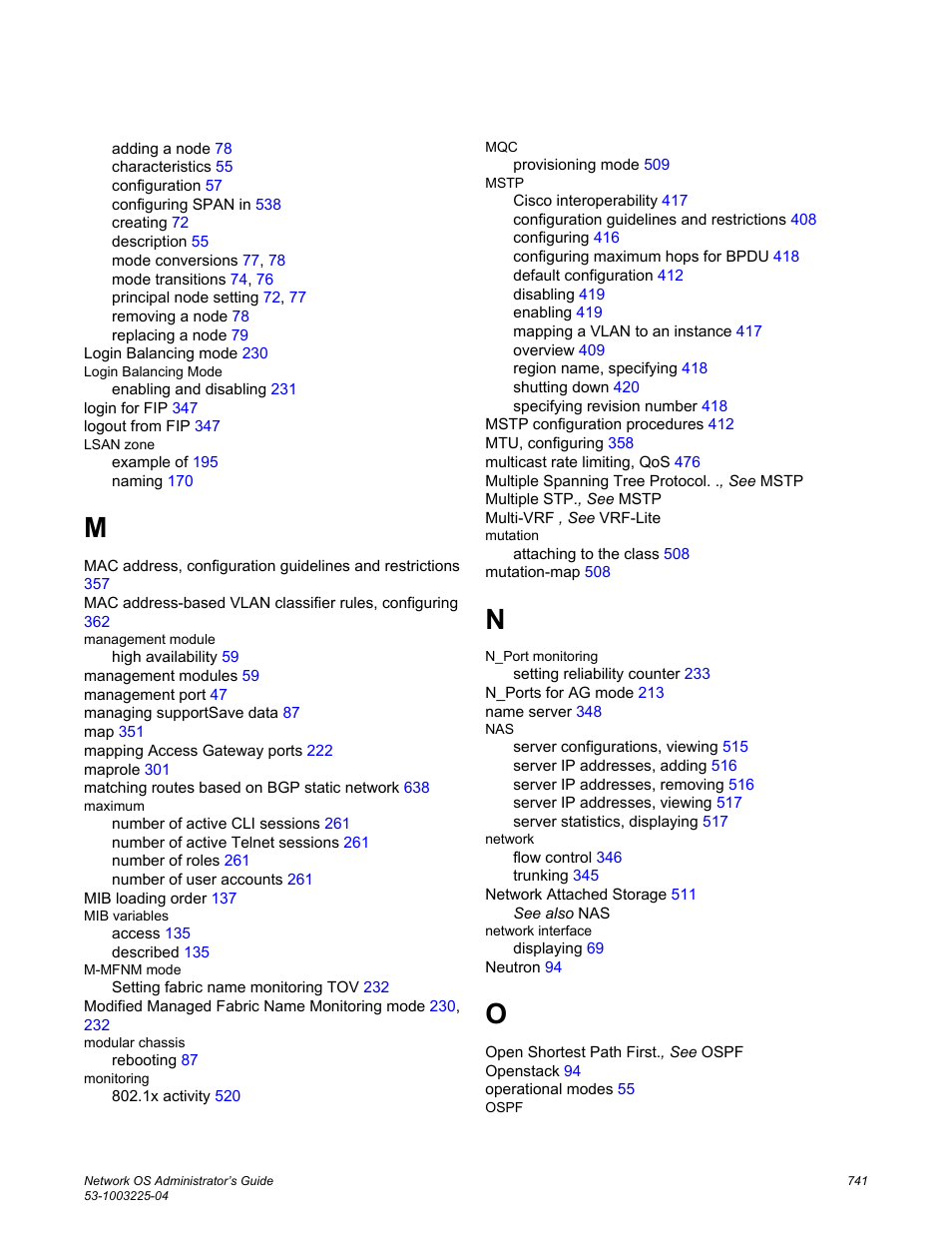 Brocade Network OS Administrator’s Guide v4.1.1 User Manual | Page 741 / 748