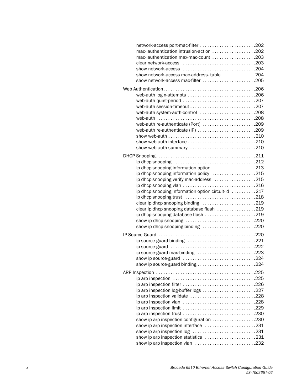 Brocade 6910 Ethernet Access Switch Configuration Guide (Supporting R2.2.0.0) User Manual | Page 12 / 1240