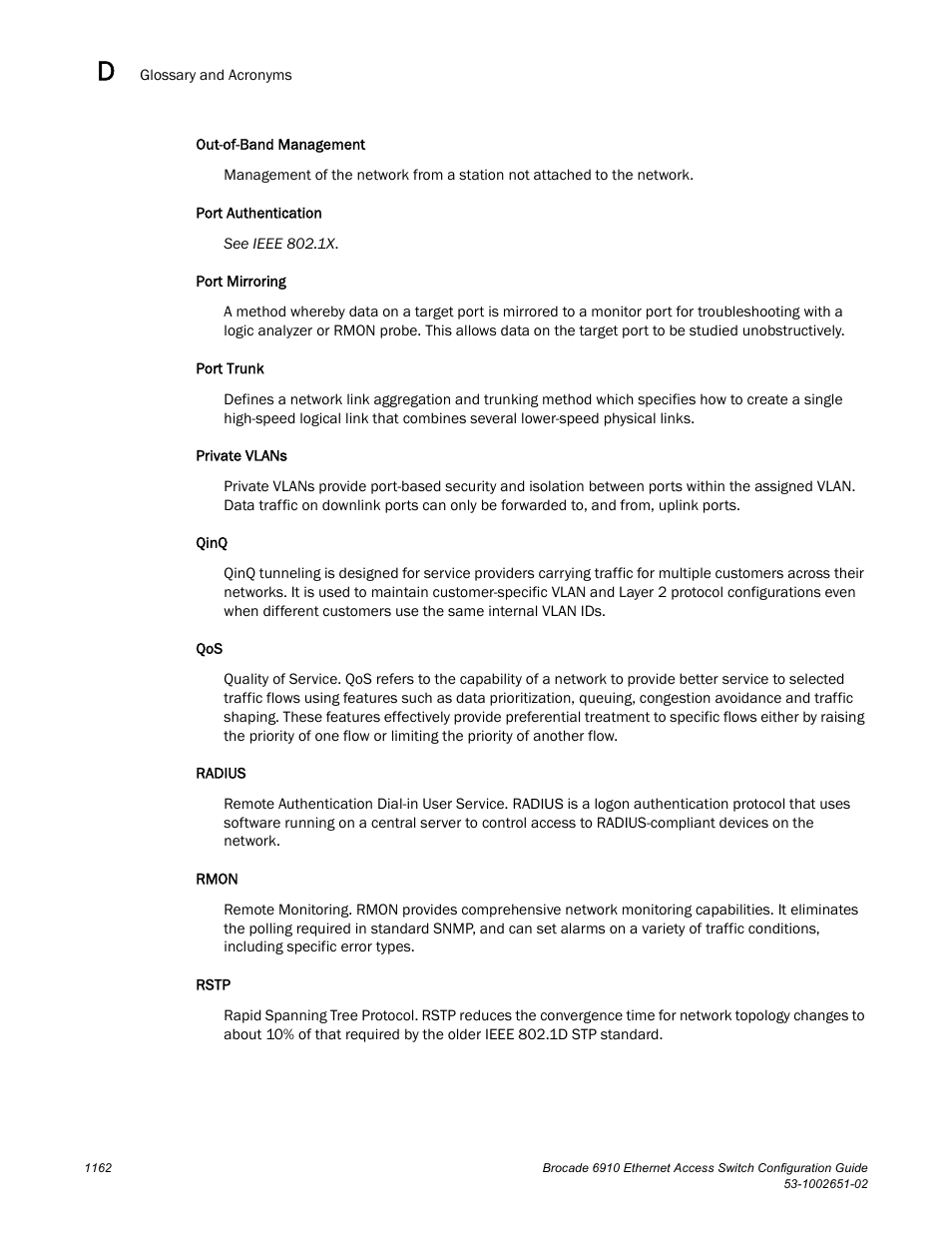 Brocade 6910 Ethernet Access Switch Configuration Guide (Supporting R2.2.0.0) User Manual | Page 1218 / 1240