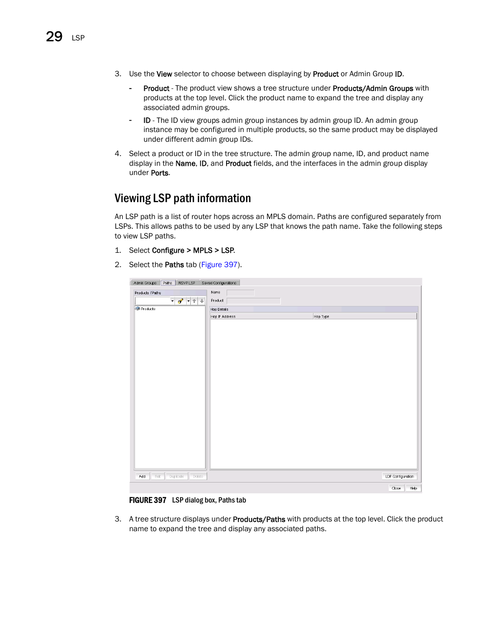 Viewing lsp path information | Brocade Network Advisor IP User Manual v12.3.0 User Manual | Page 1030 / 1928