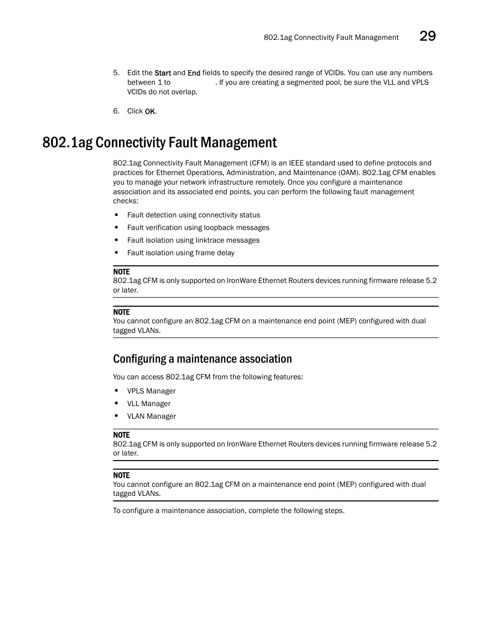 1ag connectivity fault management, Configuring a maintenance association, 1ag connectivity fault management 9 | Brocade Network Advisor IP User Manual v12.3.0 User Manual | Page 1081 / 1928