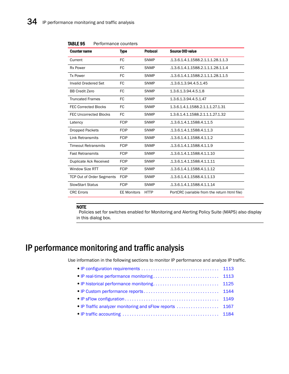 Ip performance monitoring and traffic analysis, Ip performance monitoring and traffic analysis 2 | Brocade Network Advisor IP User Manual v12.3.0 User Manual | Page 1164 / 1928