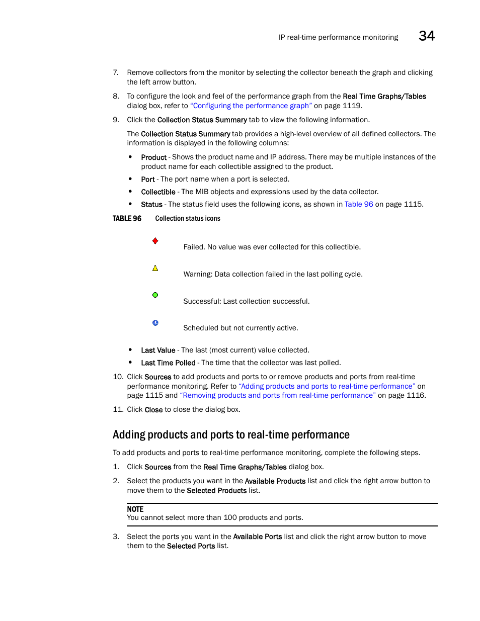 Adding products and ports to real-time performance | Brocade Network Advisor IP User Manual v12.3.0 User Manual | Page 1167 / 1928