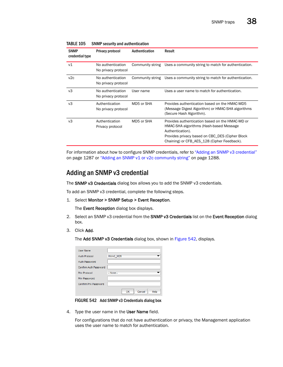 Adding an snmp v3 credential | Brocade Network Advisor IP User Manual v12.3.0 User Manual | Page 1339 / 1928