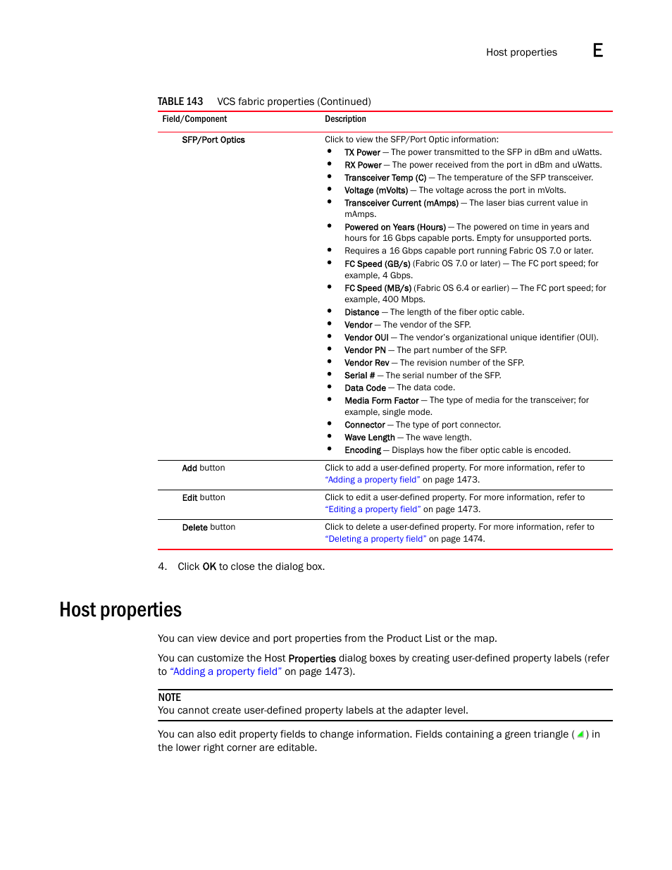 Host properties, Host properties 9 | Brocade Network Advisor IP User Manual v12.3.0 User Manual | Page 1521 / 1928