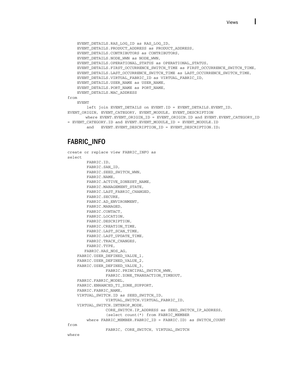 Fabric_info | Brocade Network Advisor IP User Manual v12.3.0 User Manual | Page 1829 / 1928