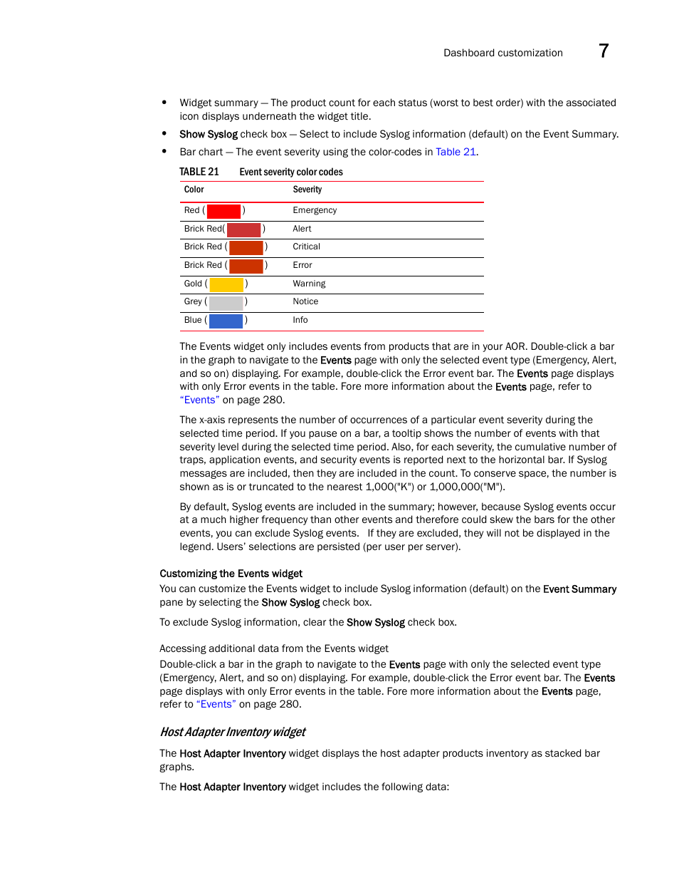 Host adapter inventory widget | Brocade Network Advisor IP User Manual v12.3.0 User Manual | Page 281 / 1928