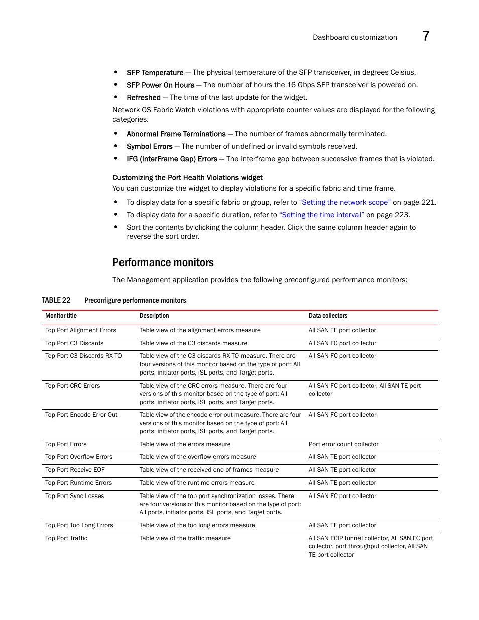 Performance monitors | Brocade Network Advisor IP User Manual v12.3.0 User Manual | Page 289 / 1928