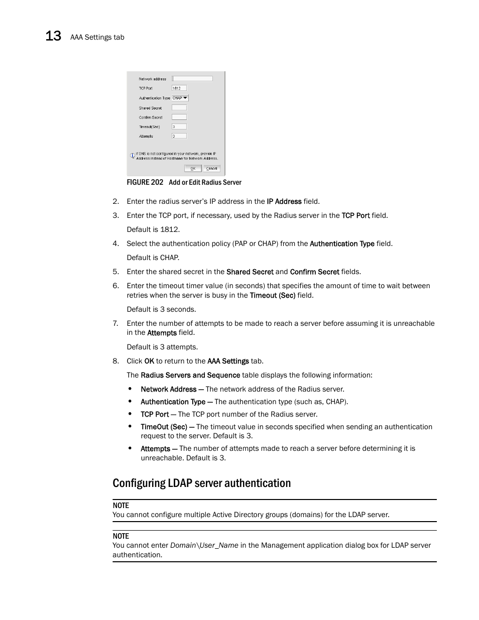 Configuring ldap server authentication, Figure 202 | Brocade Network Advisor IP User Manual v12.3.0 User Manual | Page 542 / 1928