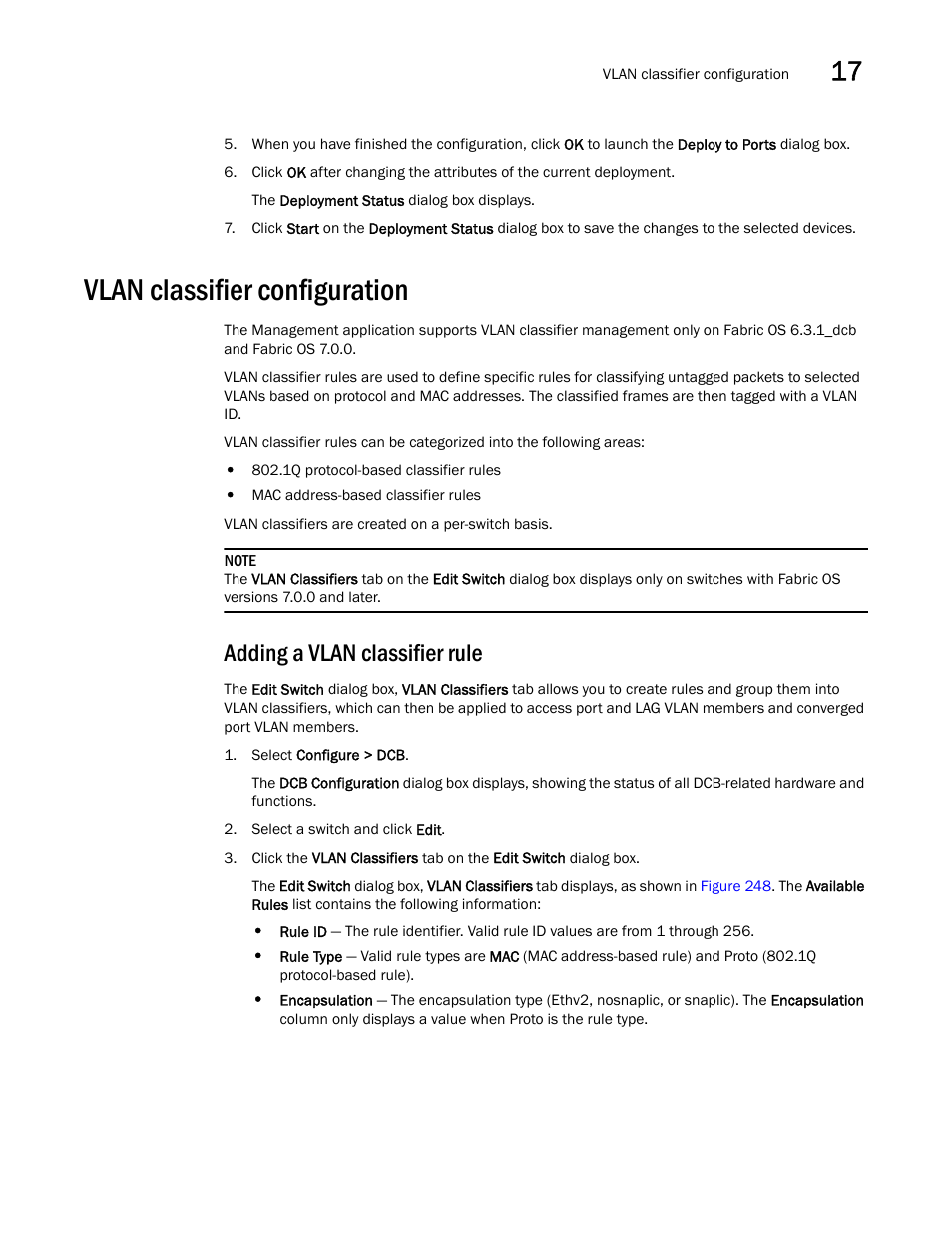 Vlan classifier configuration, Adding a vlan classifier rule | Brocade Network Advisor IP User Manual v12.3.0 User Manual | Page 679 / 1928