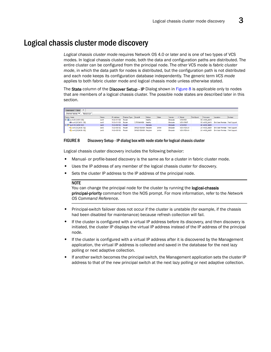 Logical chassis cluster mode discovery | Brocade Network Advisor IP User Manual v12.3.0 User Manual | Page 99 / 1928