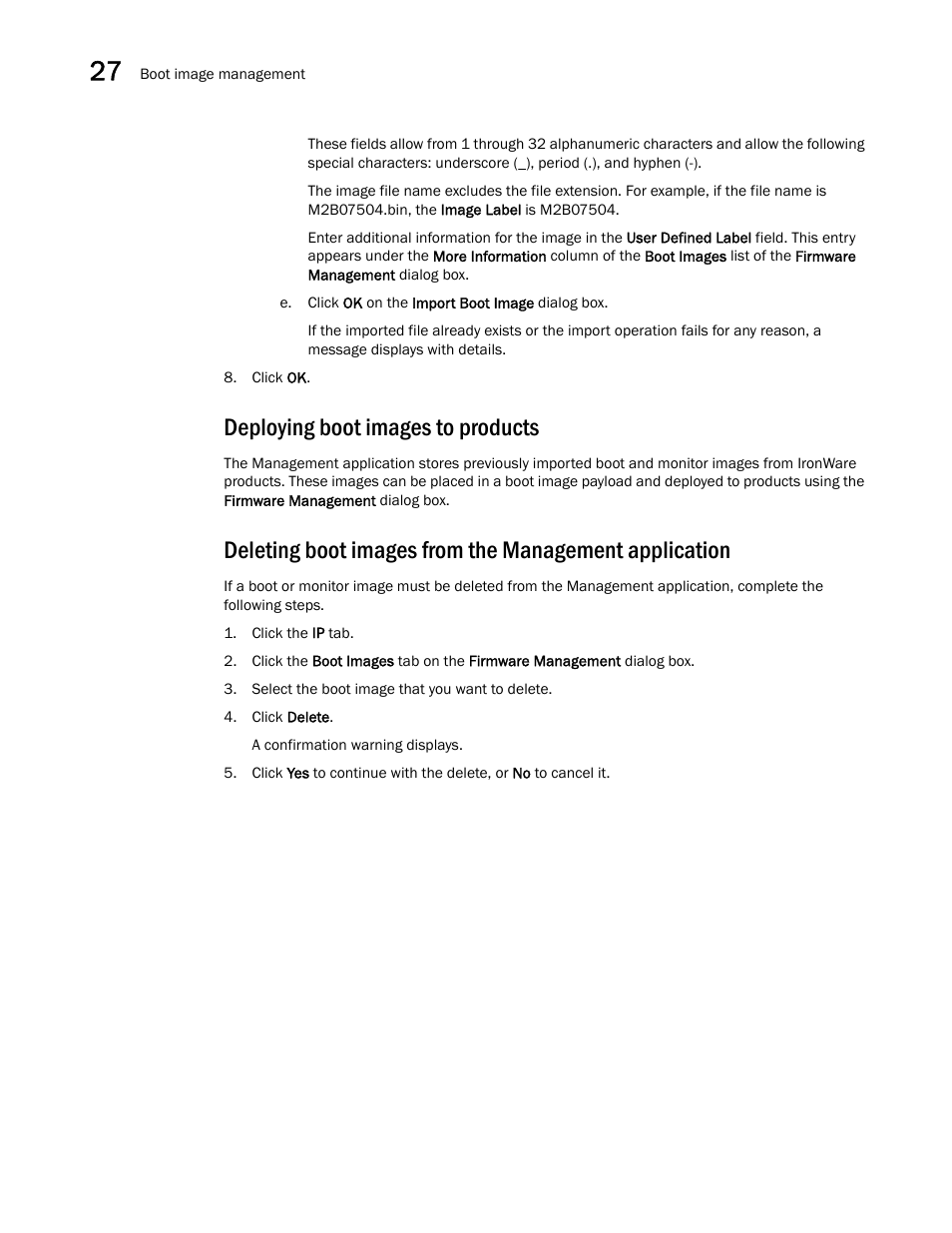 Deploying boot images to products | Brocade Network Advisor IP User Manual v12.3.0 User Manual | Page 990 / 1928