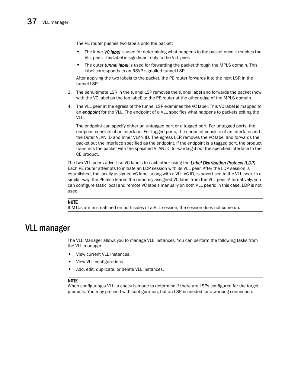 Vll manager, Vll manager 6 | Brocade Network Advisor SAN + IP User Manual v12.1.0 User Manual | Page 1395 / 2389