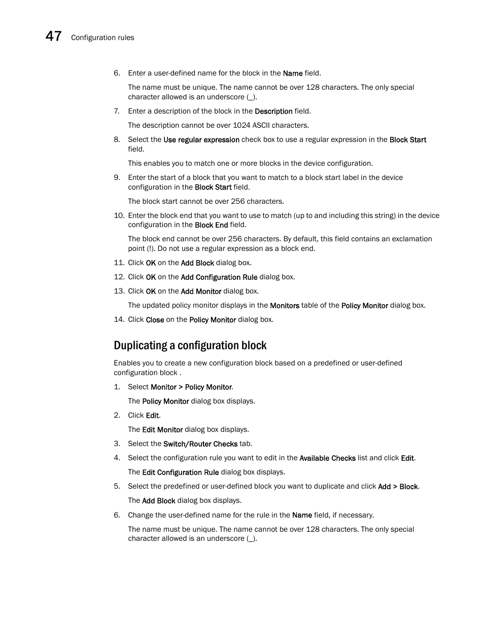 Duplicating a configuration block | Brocade Network Advisor SAN + IP User Manual v12.1.0 User Manual | Page 1741 / 2389