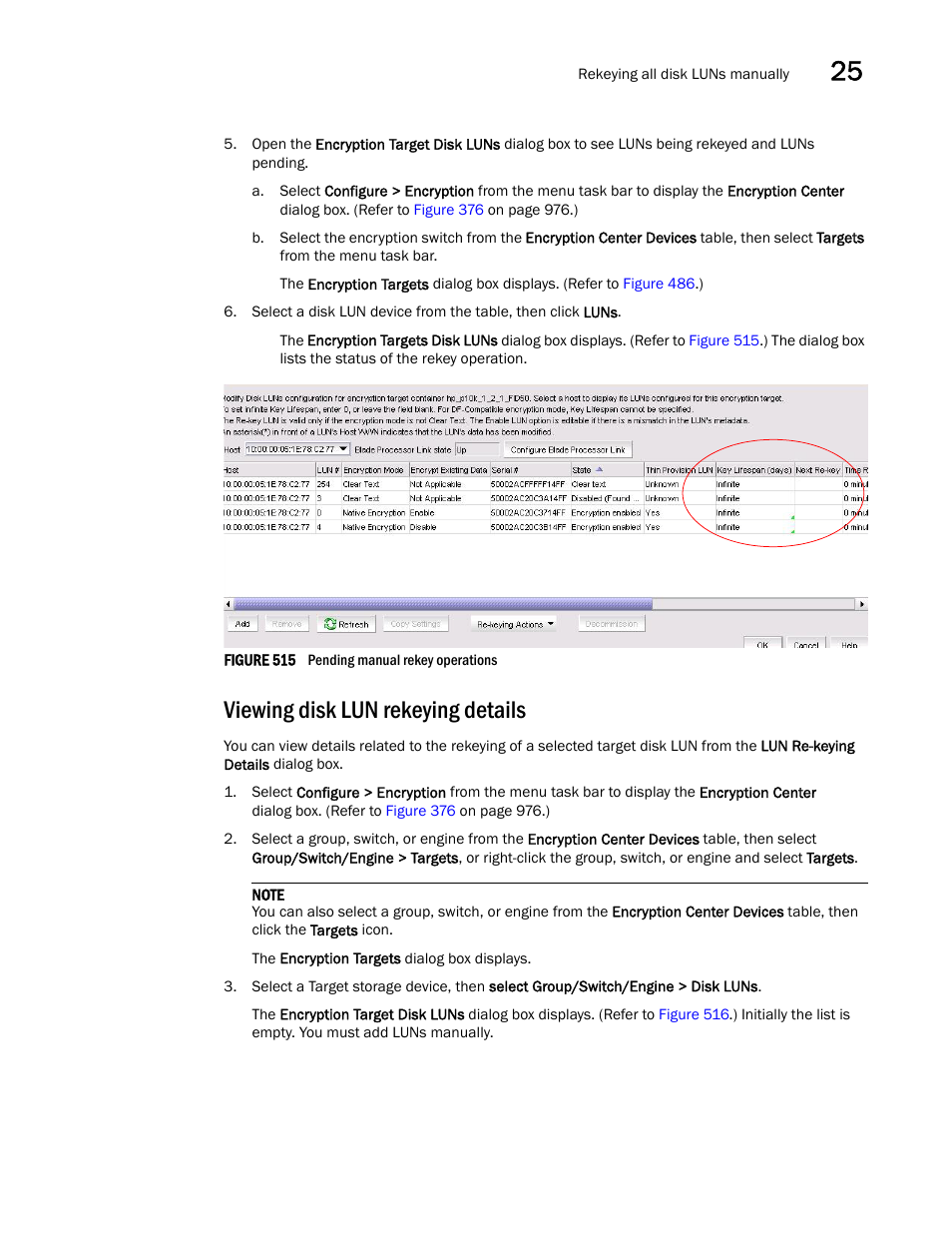Viewing disk lun rekeying details | Brocade Network Advisor SAN + IP User Manual v12.3.0 User Manual | Page 1211 / 2702