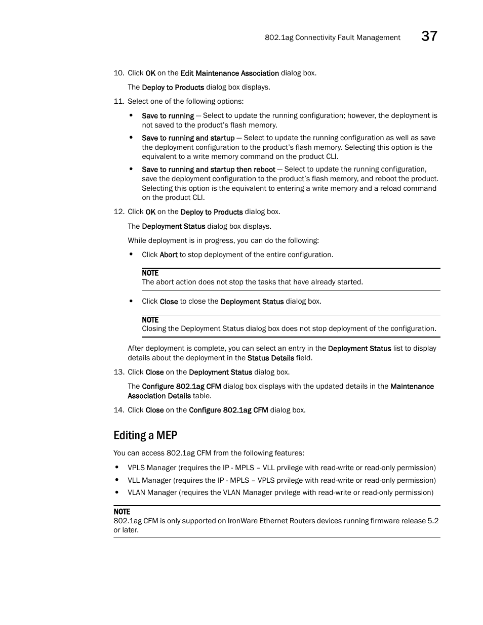 Editing a mep | Brocade Network Advisor SAN + IP User Manual v12.3.0 User Manual | Page 1597 / 2702