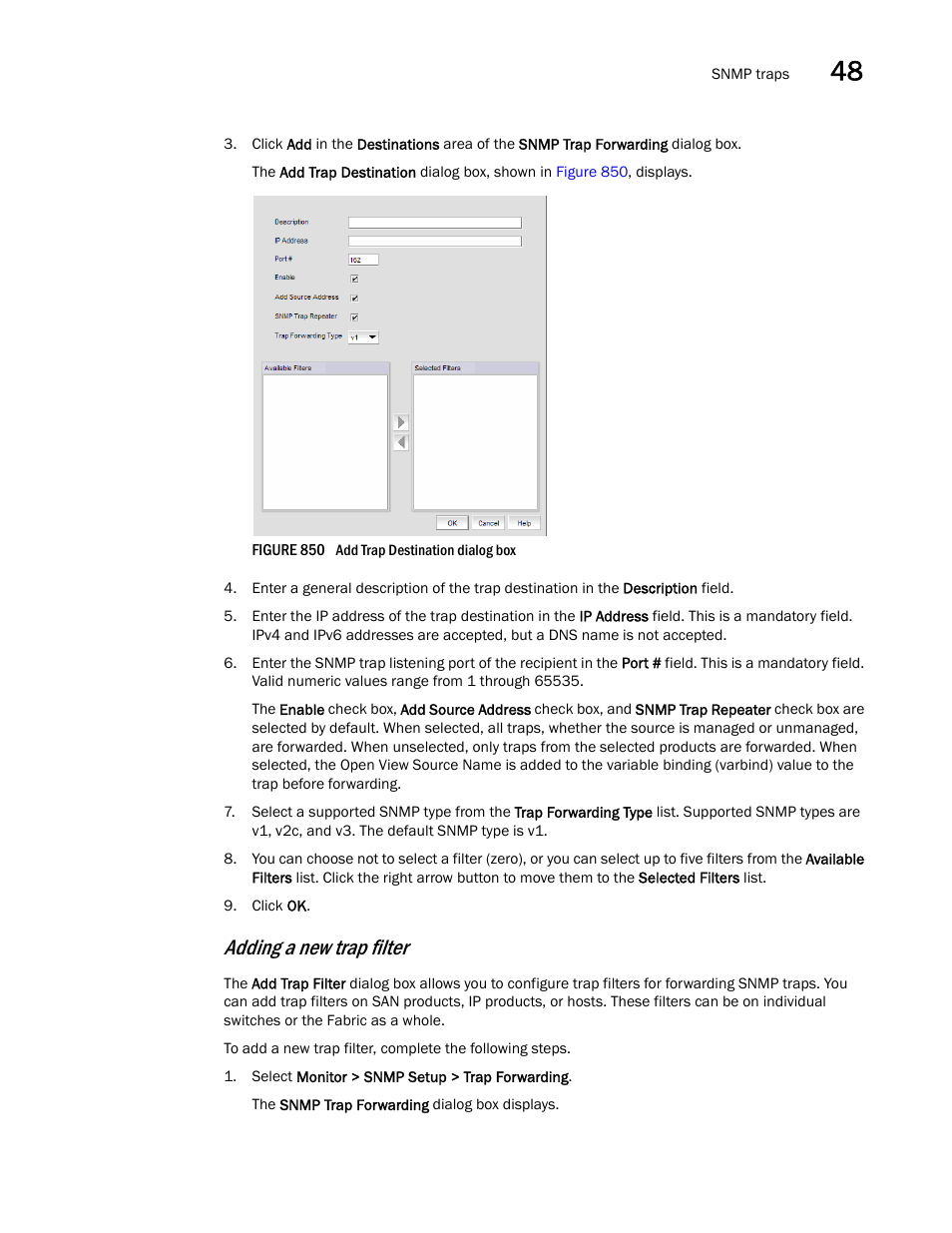 Adding a new trap filter | Brocade Network Advisor SAN + IP User Manual v12.3.0 User Manual | Page 1989 / 2702