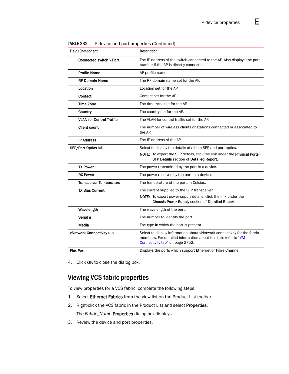 Viewing vcs fabric properties, Viewing vcs fabric, Properties | Brocade Network Advisor SAN + IP User Manual v12.3.0 User Manual | Page 2271 / 2702