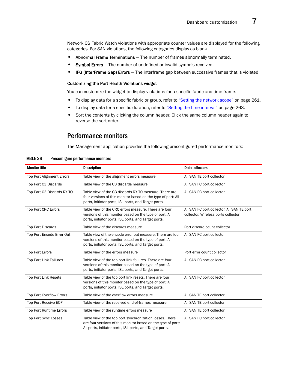 Performance monitors | Brocade Network Advisor SAN + IP User Manual v12.3.0 User Manual | Page 353 / 2702