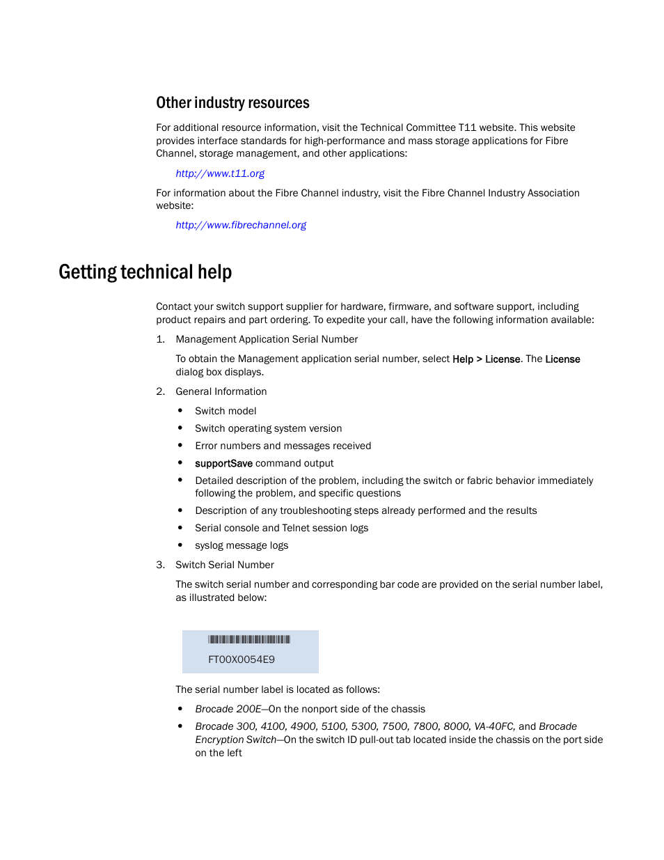 Other industry resources, Getting technical help | Brocade Network Advisor SAN + IP User Manual v12.3.0 User Manual | Page 68 / 2702