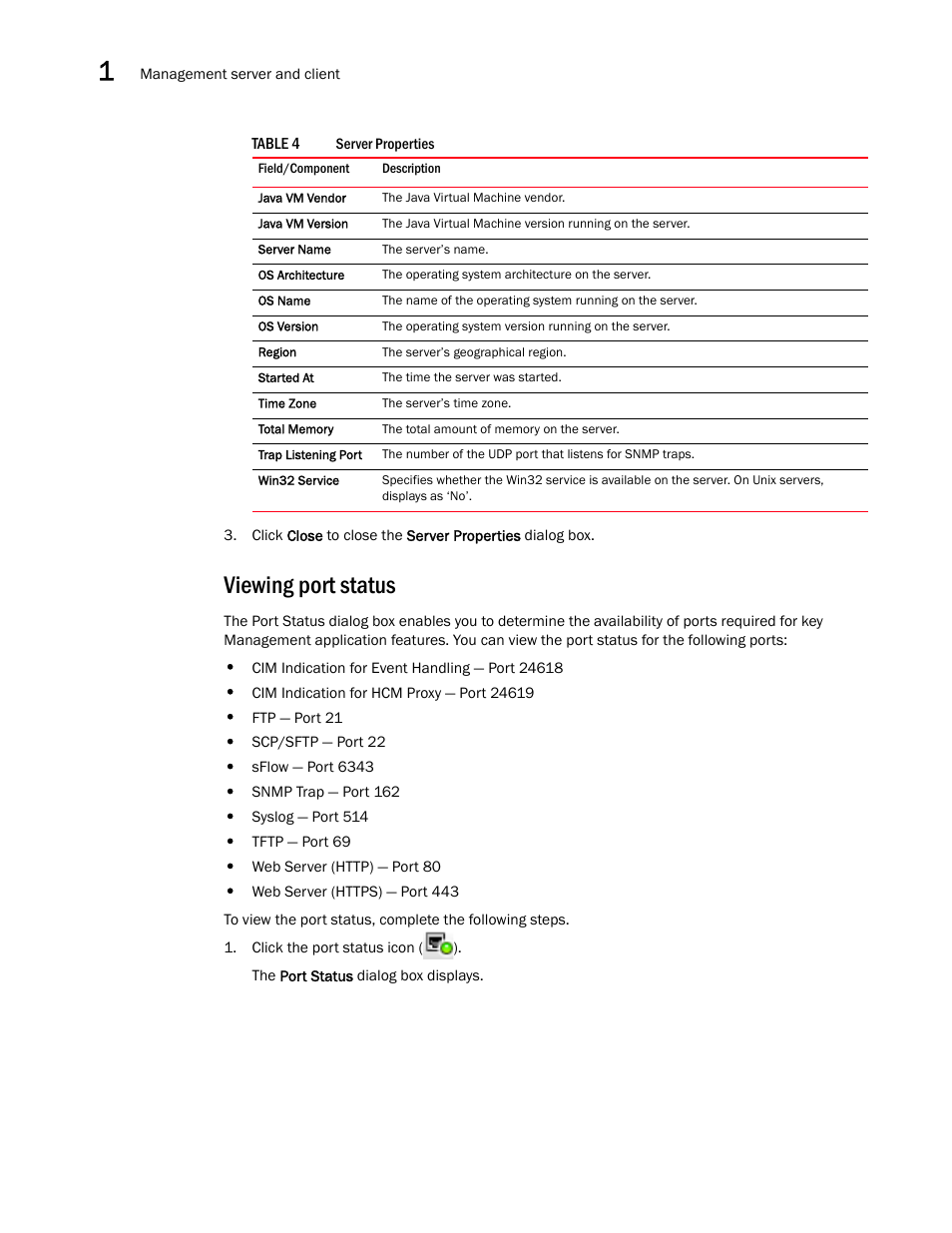 Viewing port status | Brocade Network Advisor SAN + IP User Manual v12.3.0 User Manual | Page 82 / 2702