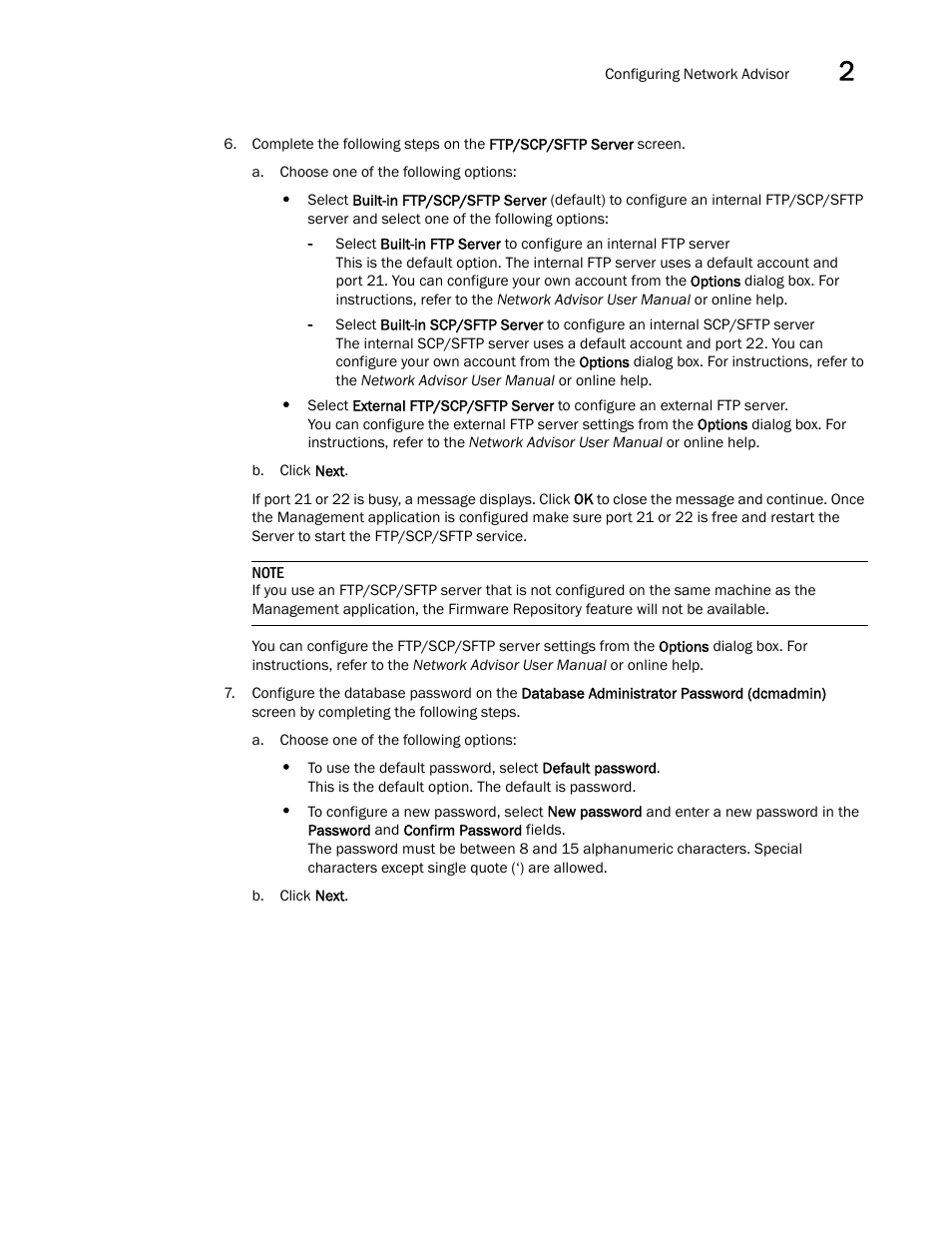 Step 6 | Brocade Network Advisor SAN Installation and Migration Guide (Supporting Network Advisor 12.3.0) User Manual | Page 33 / 93