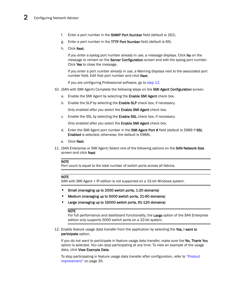 Brocade Network Advisor SAN Installation and Migration Guide (Supporting Network Advisor 12.3.0) User Manual | Page 36 / 93