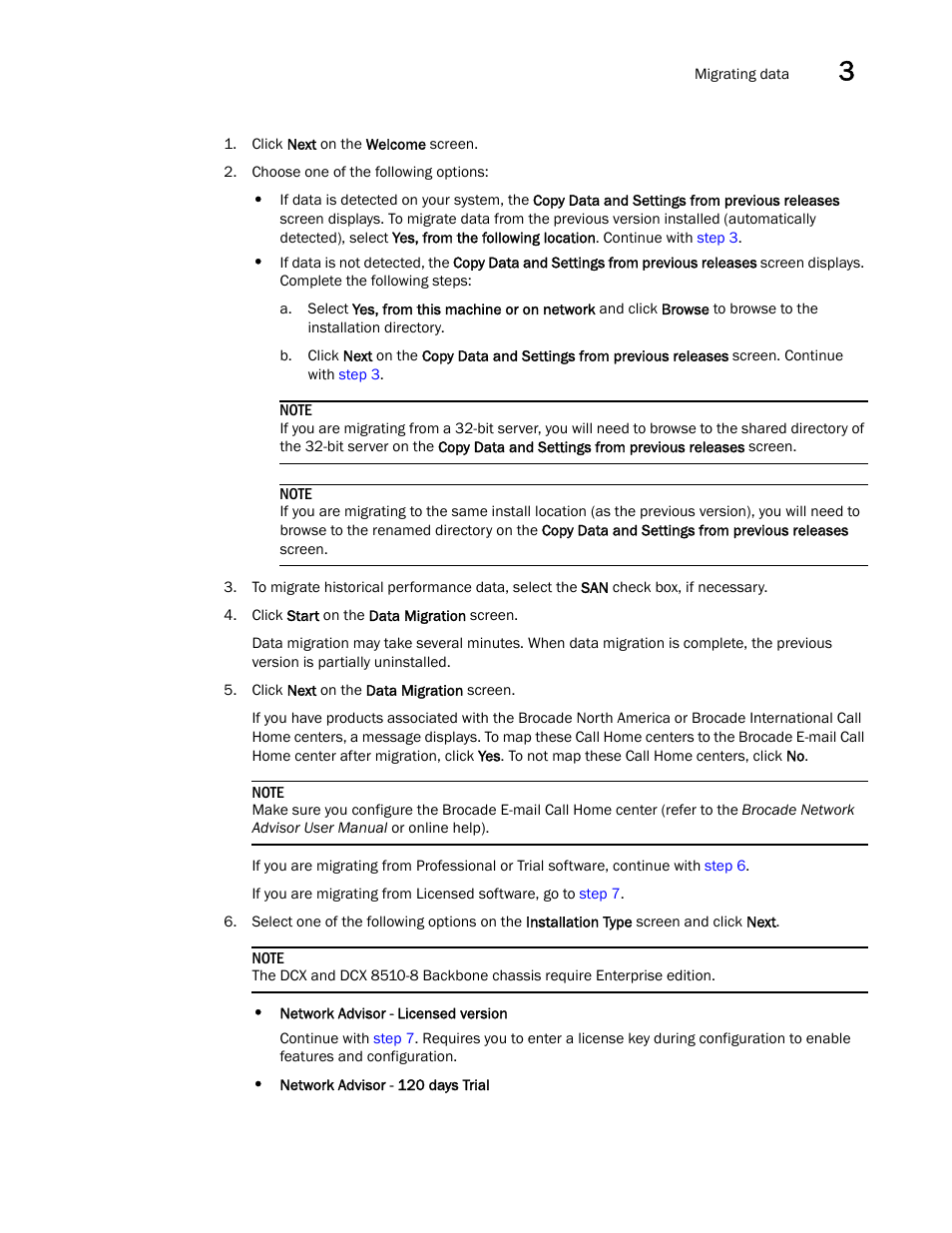 Brocade Network Advisor SAN Installation and Migration Guide (Supporting Network Advisor 12.3.0) User Manual | Page 65 / 93