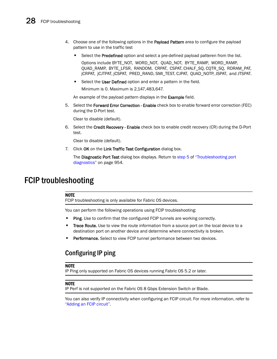 Fcip troubleshooting, Configuring ip ping | Brocade Network Advisor SAN User Manual v12.1.0 User Manual | Page 1006 / 1690