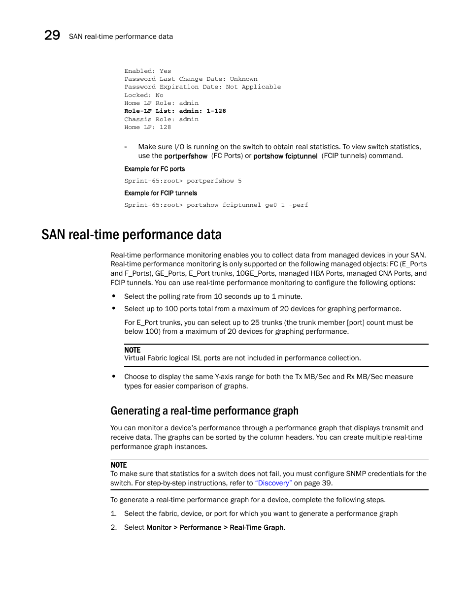 San real-time performance data, Generating a real-time performance graph, San real-time | Performance data | Brocade Network Advisor SAN User Manual v12.1.0 User Manual | Page 1018 / 1690