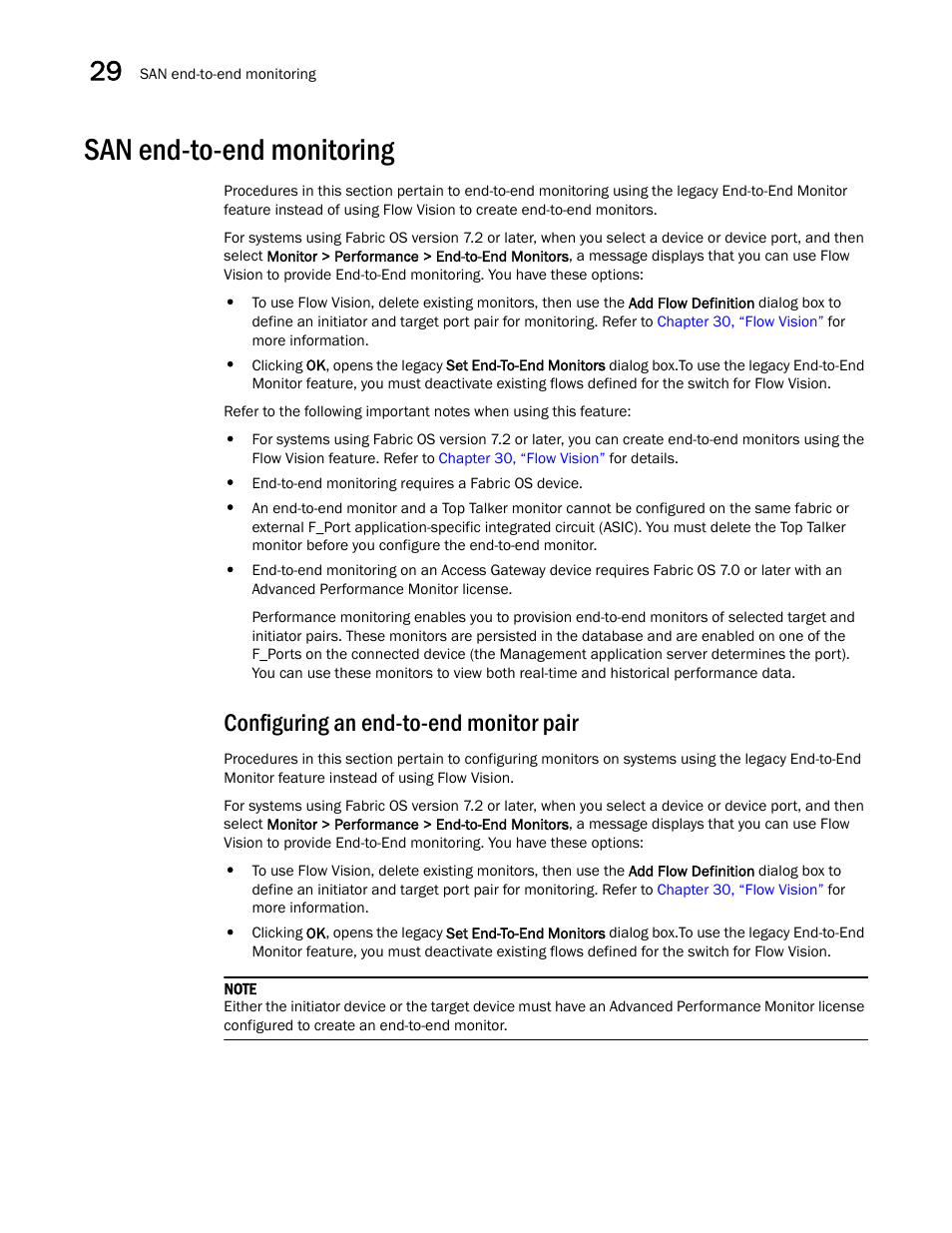 San end-to-end monitoring, Configuring an end-to-end monitor pair | Brocade Network Advisor SAN User Manual v12.1.0 User Manual | Page 1030 / 1690