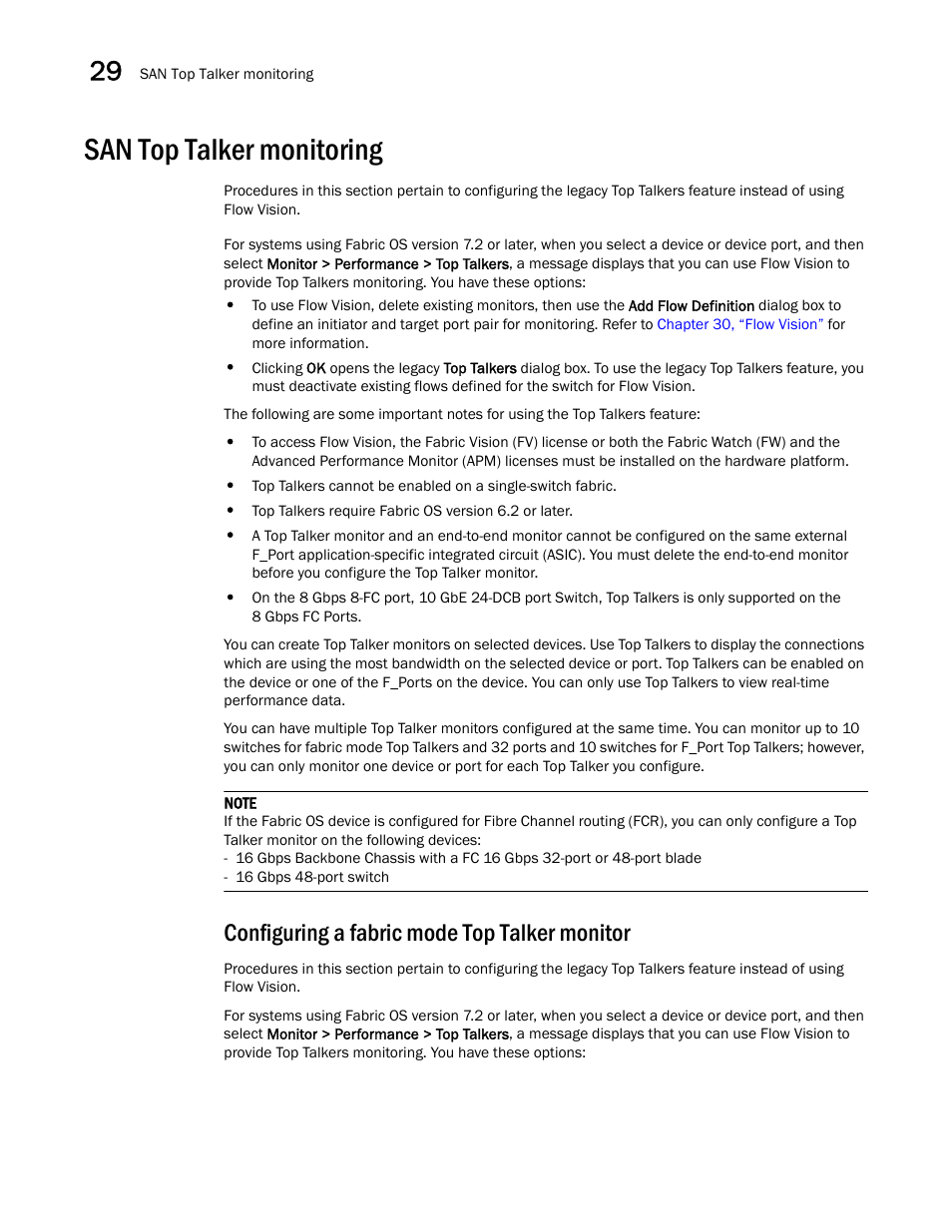 San top talker monitoring, Configuring a fabric mode top talker monitor | Brocade Network Advisor SAN User Manual v12.1.0 User Manual | Page 1034 / 1690