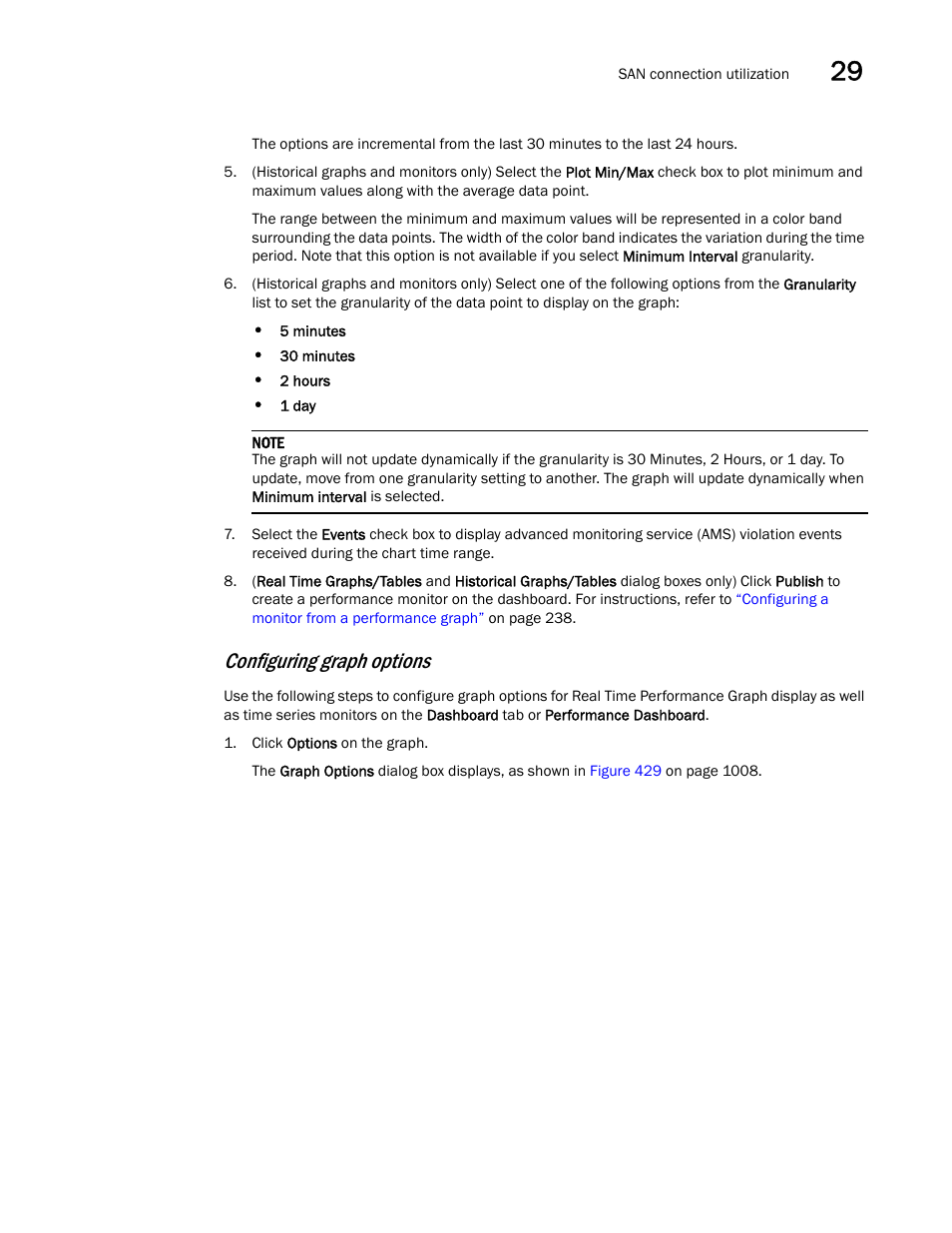 Step 8, Configuring graph, Options | Configuring graph options | Brocade Network Advisor SAN User Manual v12.1.0 User Manual | Page 1055 / 1690