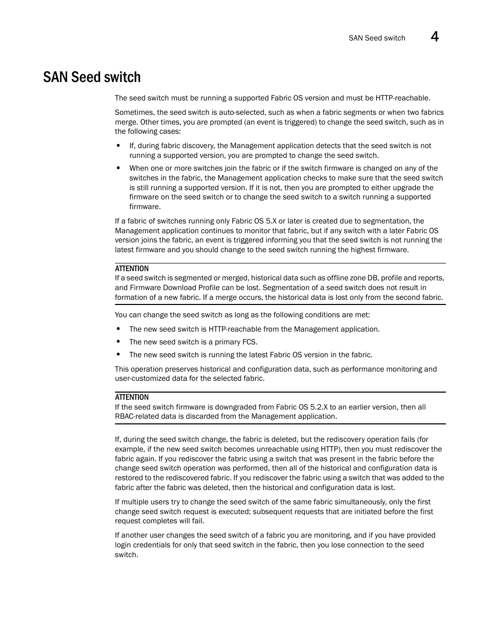 San seed switch | Brocade Network Advisor SAN User Manual v12.1.0 User Manual | Page 107 / 1690