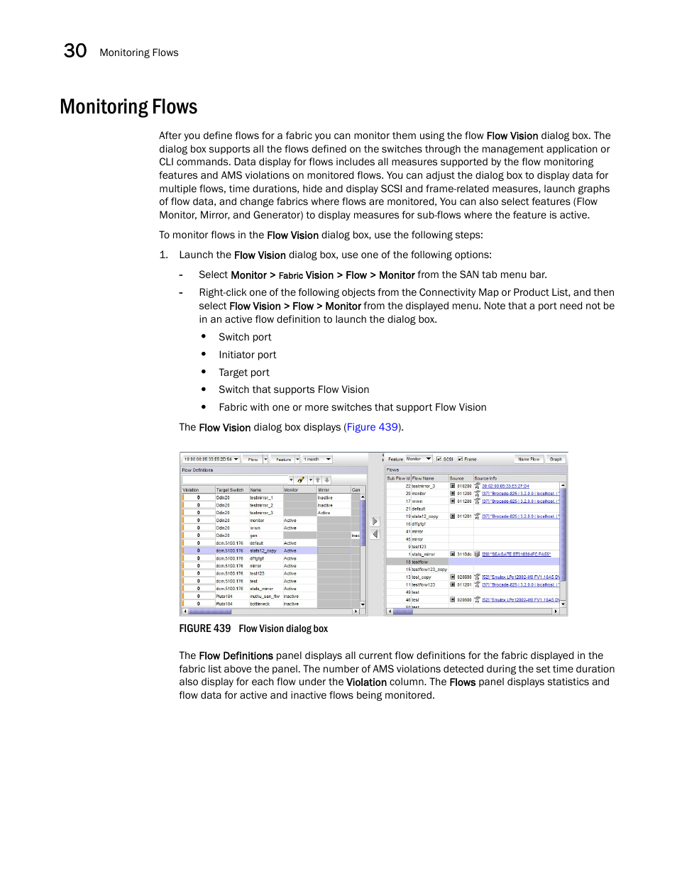 Monitoring flows, Monitoring flows 4 | Brocade Network Advisor SAN User Manual v12.1.0 User Manual | Page 1071 / 1690