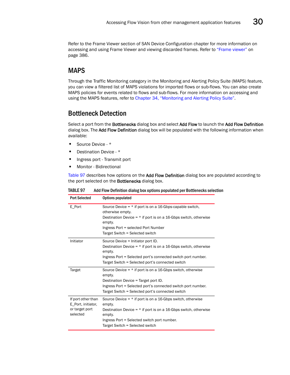 Maps, Bottleneck detection, Maps 7 bottleneck detection 7 | Brocade Network Advisor SAN User Manual v12.1.0 User Manual | Page 1094 / 1690