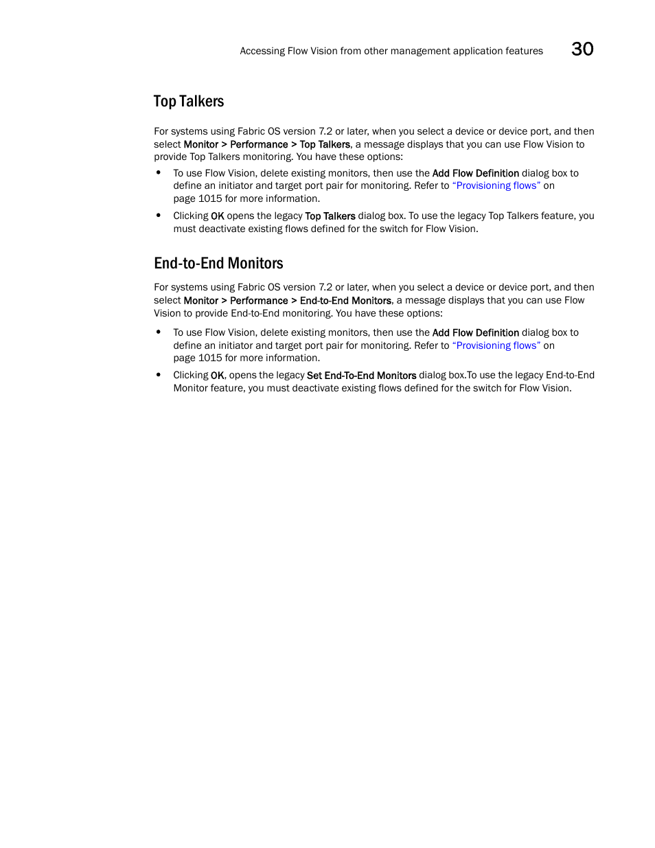 Top talkers, End-to-end monitors, Top talkers 1 end-to-end monitors 1 | Brocade Network Advisor SAN User Manual v12.1.0 User Manual | Page 1098 / 1690