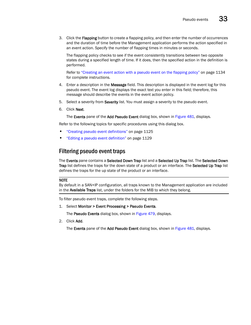 Filtering pseudo event traps | Brocade Network Advisor SAN User Manual v12.1.0 User Manual | Page 1174 / 1690