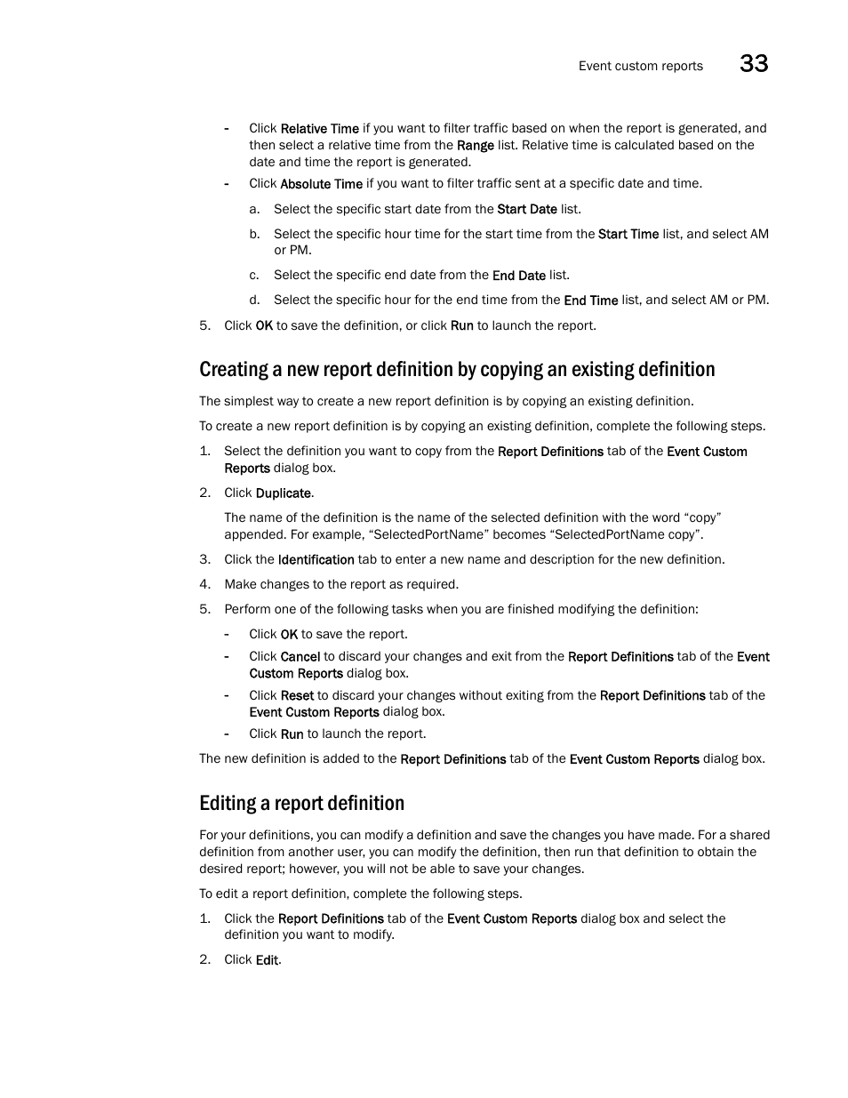 Editing a report definition | Brocade Network Advisor SAN User Manual v12.1.0 User Manual | Page 1190 / 1690