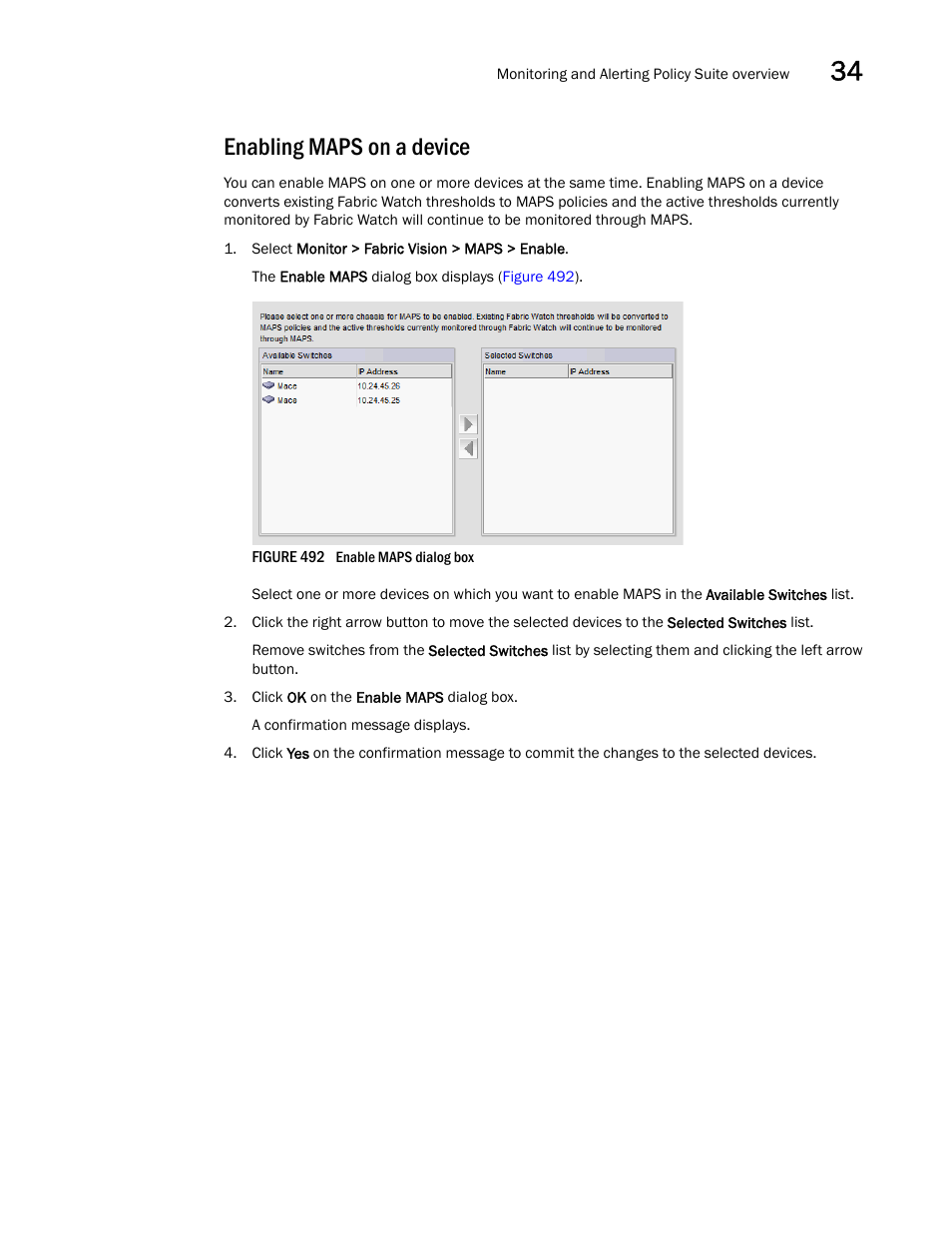 Enabling maps on a device | Brocade Network Advisor SAN User Manual v12.1.0 User Manual | Page 1206 / 1690