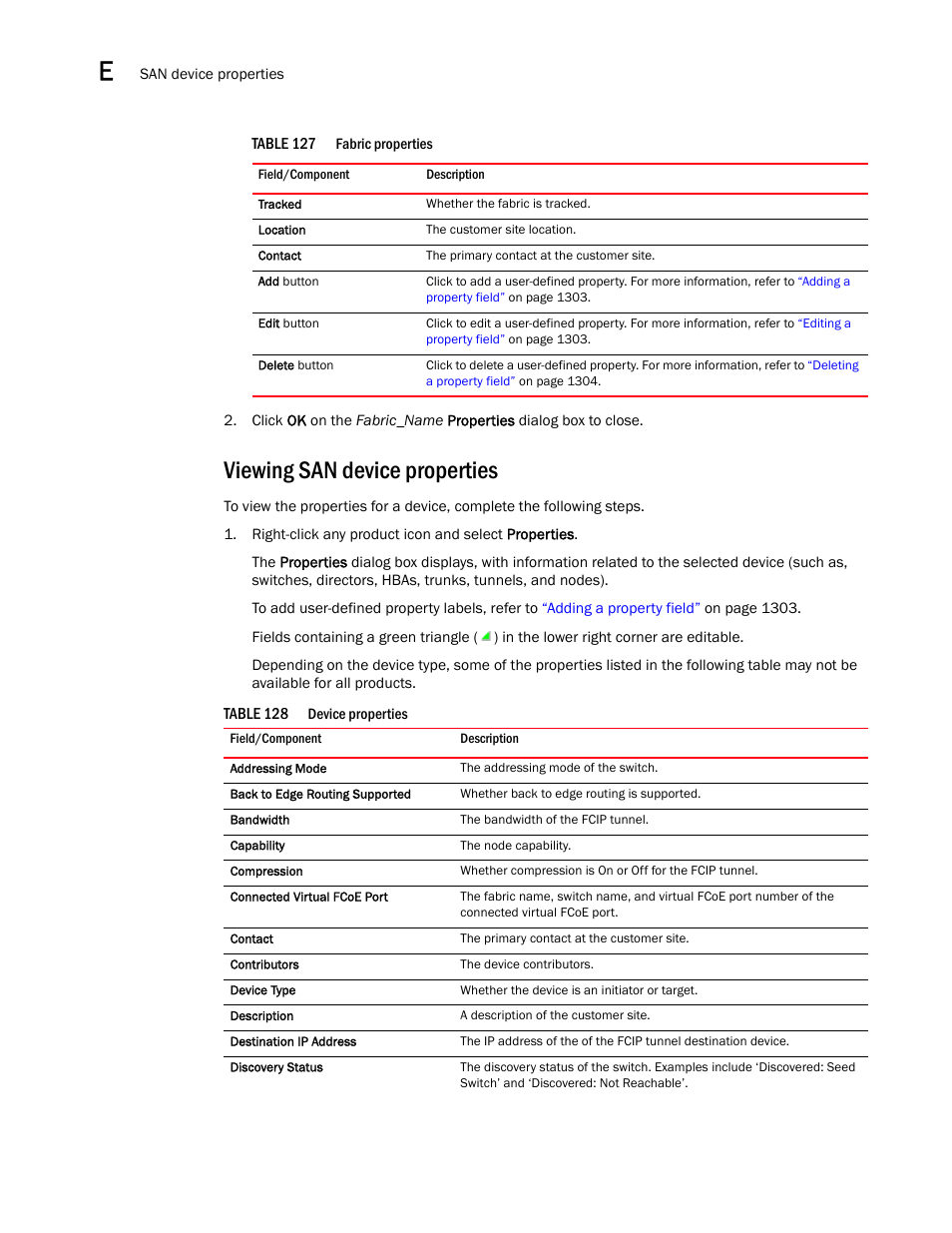 Viewing san device properties | Brocade Network Advisor SAN User Manual v12.1.0 User Manual | Page 1333 / 1690