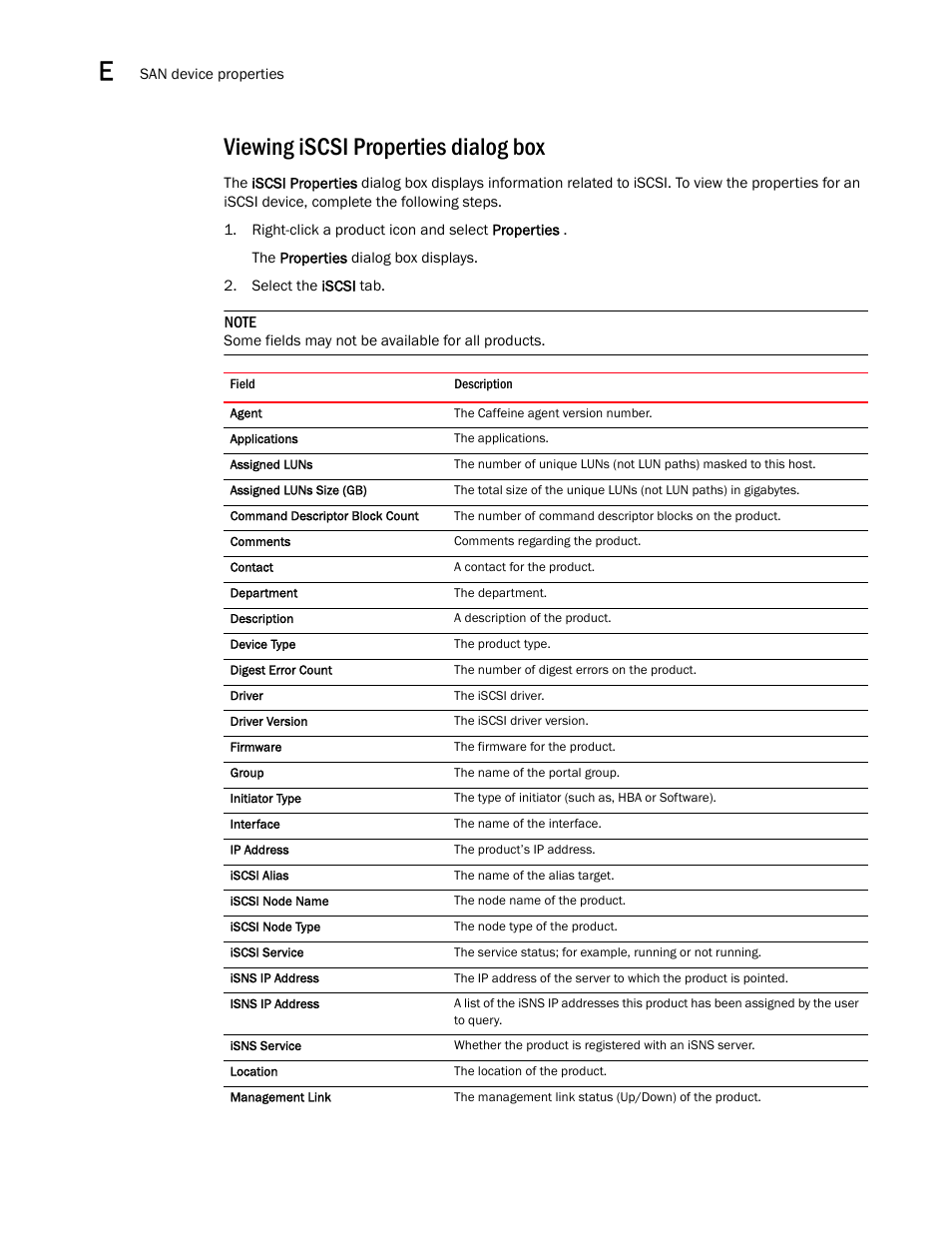 Viewing iscsi properties dialog box | Brocade Network Advisor SAN User Manual v12.1.0 User Manual | Page 1339 / 1690