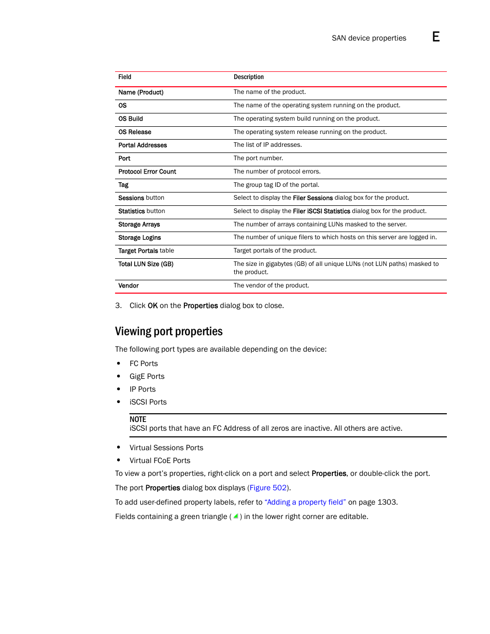 Viewing port properties | Brocade Network Advisor SAN User Manual v12.1.0 User Manual | Page 1340 / 1690