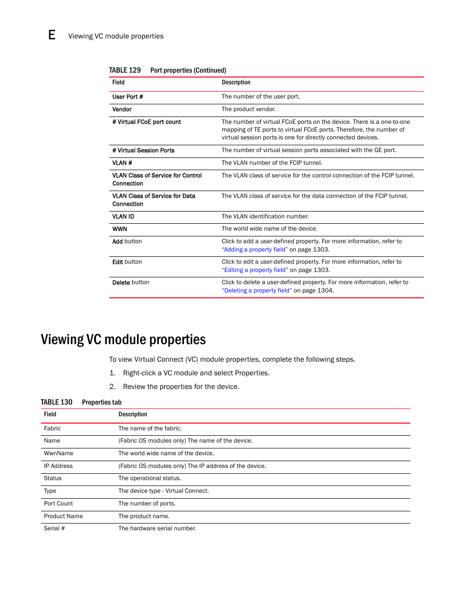 Viewing vc module properties, Viewing vc module properties 8 | Brocade Network Advisor SAN User Manual v12.1.0 User Manual | Page 1345 / 1690